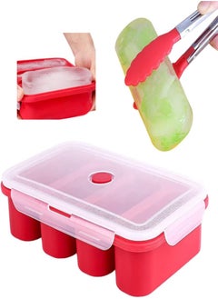 Silicone Soup Cube Food Freezing Container Molds with Lid 4 Cubes for Sauce Meal Red , Silicone Freezer Tray, Food Freezing Molds, Freezer Container Molds - pzsku/ZAAE805035831AFD3B210Z/45/_/1737431689/bd9804e9-9135-4d38-af5f-29ccc12f083c