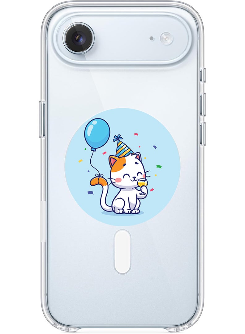 Theodor Magnetic Case for Apple iPhone 17 Air Compatible with MagSafe Wireless Charging, Shockproof Phone Bumper Cover - Cute Cat Birthday - Image 1