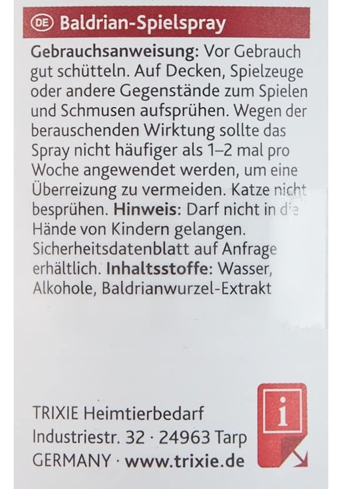 Trixie Valerian Spray Toy Enhancer for Cats - 50ML - Image 2