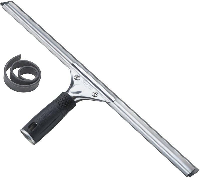 Unger Professional 16 Inch Steel Window and Glass Squeegee with Replacement Rubber - Image 2