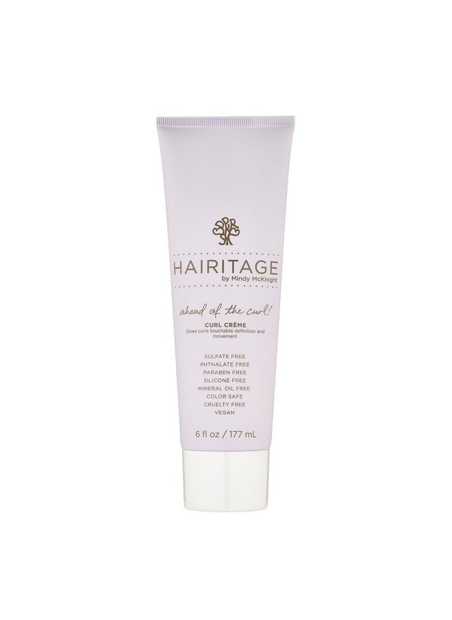 Hairitage Hairitage Hydrating Curl Cream with Jojoba Oil for Hair - Coily + Curly Hair Product - Curl Defining Cream for Frizz Control - Gives Curls Bounce - Color Safe, Vegan, 6 oz.  - Image 1