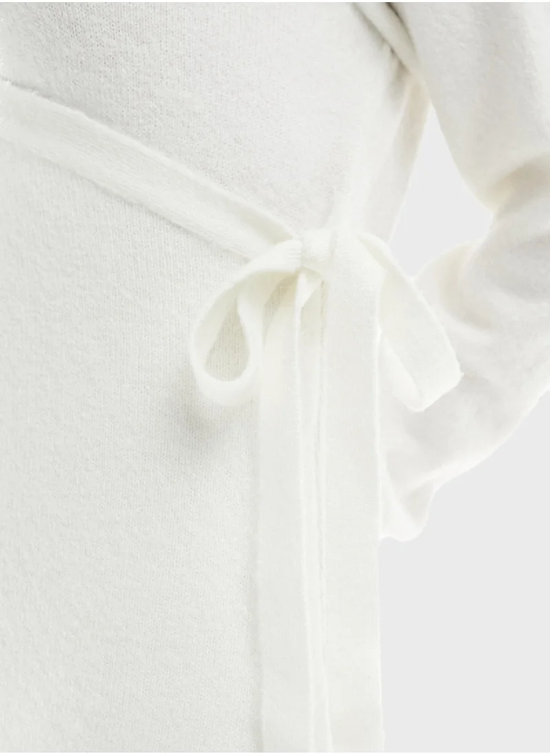 مس سيلفريدج Ballet Wrap Knitted Dress