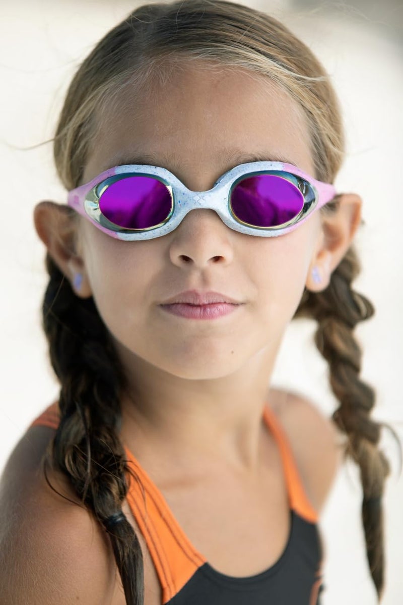 ARENA Unisex Youth Spider Junior Swim Goggles Girls and Boys Ages 6 to 12 Anti-Fog Mirror Lens Easy to Adjust Strap No Leak, Pink/Gray/Pink - Image 4