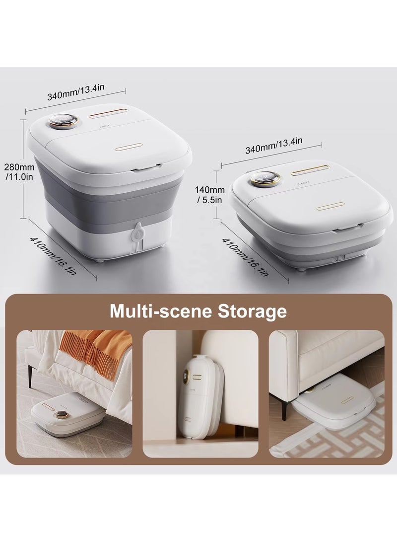 Foot Spa Bath Massager with Heat, Bubbles & Shiatsu Massage Rollers – Portable Foot Soak Tub with Temperature Control, Timer, and Acupressure Massage for Stress Relief - Image 4