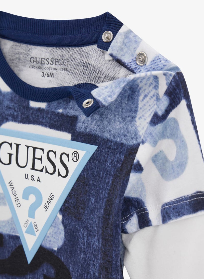 GUESS Kids Crew Neck T-shirt and Pant Sets - Image 3