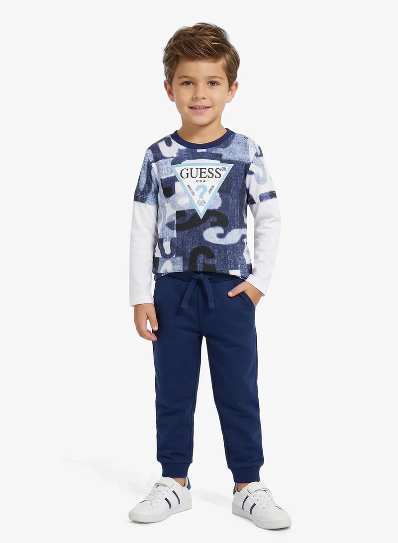 GUESS Kids Crew Neck T-shirt and Pant Sets