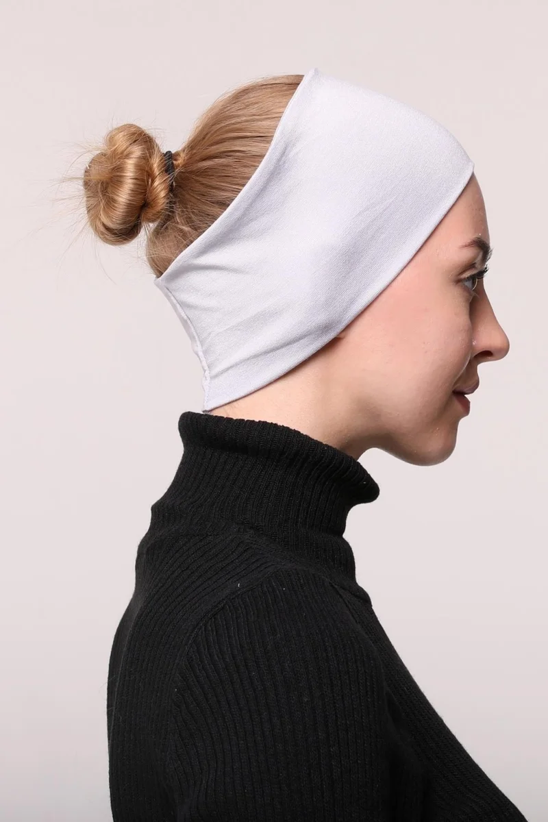 التوبة Women's Combed Cotton Seamless Hijab Bandana Bonnet Sports Hair Band