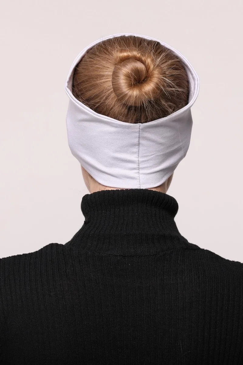 التوبة Women's Combed Cotton Seamless Hijab Bandana Bonnet Sports Hair Band