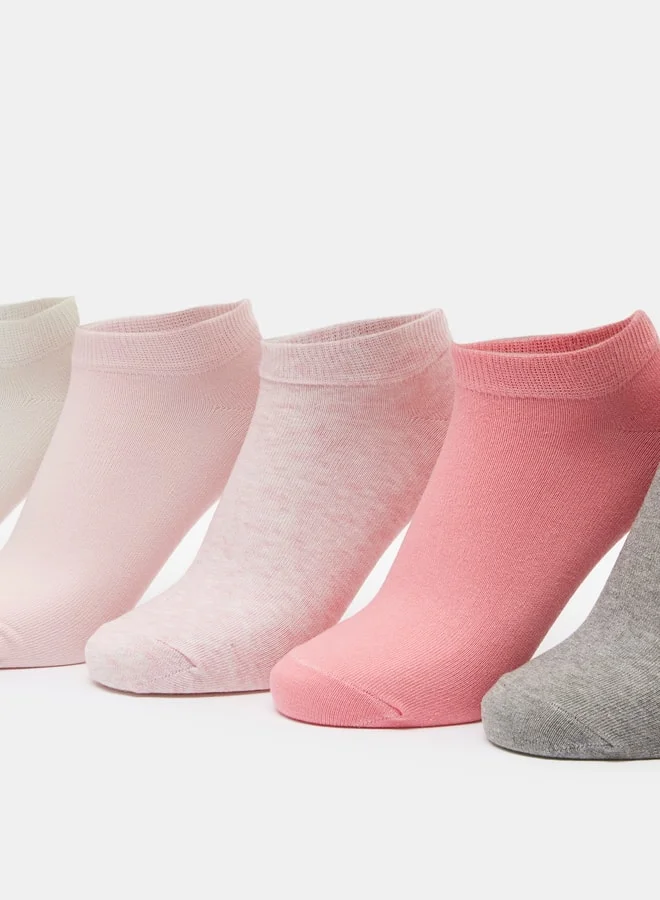 Celeste Women's Solid Ankle Length Socks - Set of 5