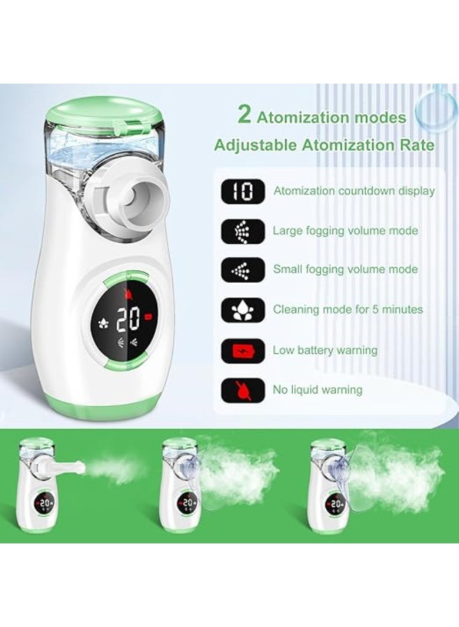 Silent Portable Aerosol with Display - Efficient Ultrasonic Nebulizer for Adults & Children - 2 Speed Levels and Self-Cleaning Mode - Image 2