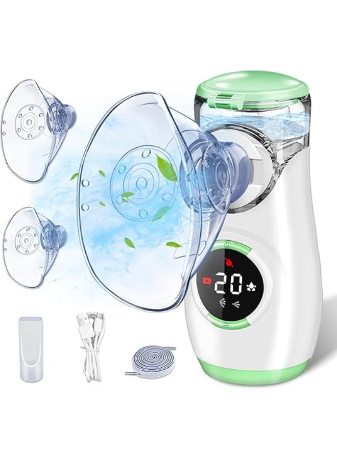 Silent Portable Aerosol with Display - Efficient Ultrasonic Nebulizer for Adults & Children - 2 Speed Levels and Self-Cleaning Mode - Image 4