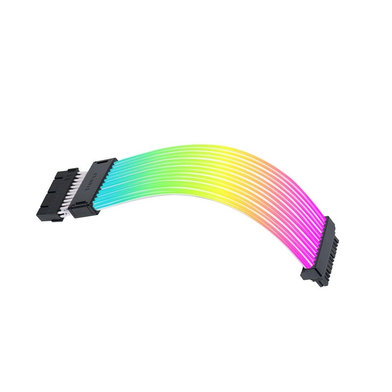 ليان لي سترايمر لاسلكي 24-دبوس مع وحدة تحكم (PW24-1W-T) - كابل تمديد طاقة RGB قابل للعنونة - تحكم لاسلكي بتردد 2.4 جيجاهرتز بطول 315 مم؛ 12.4 بوصة - وحدة التحكم اللاسلكية مرفقة ومطلوبة - Image 5