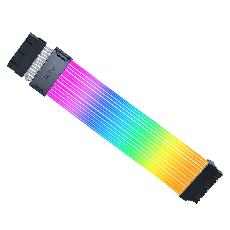 ليان لي سترايمر لاسلكي 24-دبوس مع وحدة تحكم (PW24-1W-T) - كابل تمديد طاقة RGB قابل للعنونة - تحكم لاسلكي بتردد 2.4 جيجاهرتز بطول 315 مم؛ 12.4 بوصة - وحدة التحكم اللاسلكية مرفقة ومطلوبة - Image 2