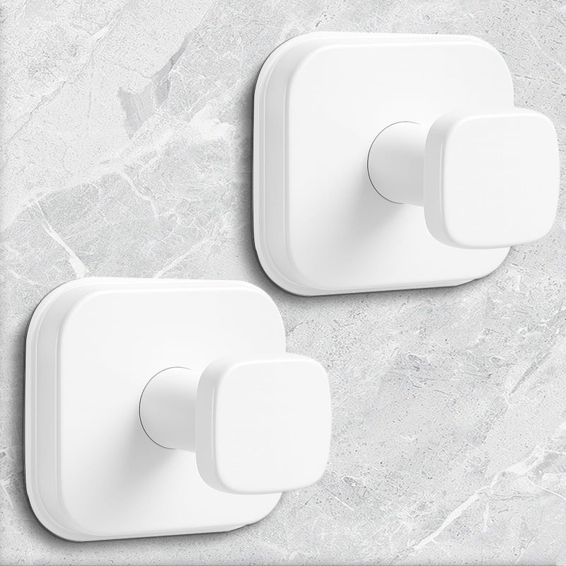 WingWider Shower Hooks for Inside ShowerReusable Suction Cup Hooks for Glass WindowMirrorRemovable Towel Hooks for Bathroom2 PackWhite - Image 2