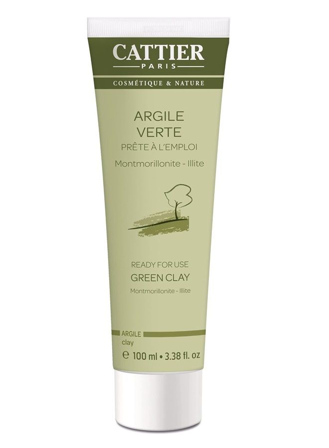 Cattier Green Clay Mask Ready for Use with all Natural Ingredients 100 Ml - Image 2