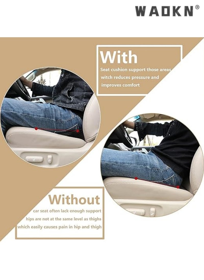 WAOKN Car Seat Cushion with Memory Foam, Ergonomic Design for Sciatica & Lower Back Pain Relief, Car Seat Pad for Driving, Comfortable Support on Long Road Trips, Essential Driver Aid (Black)  - Image 4