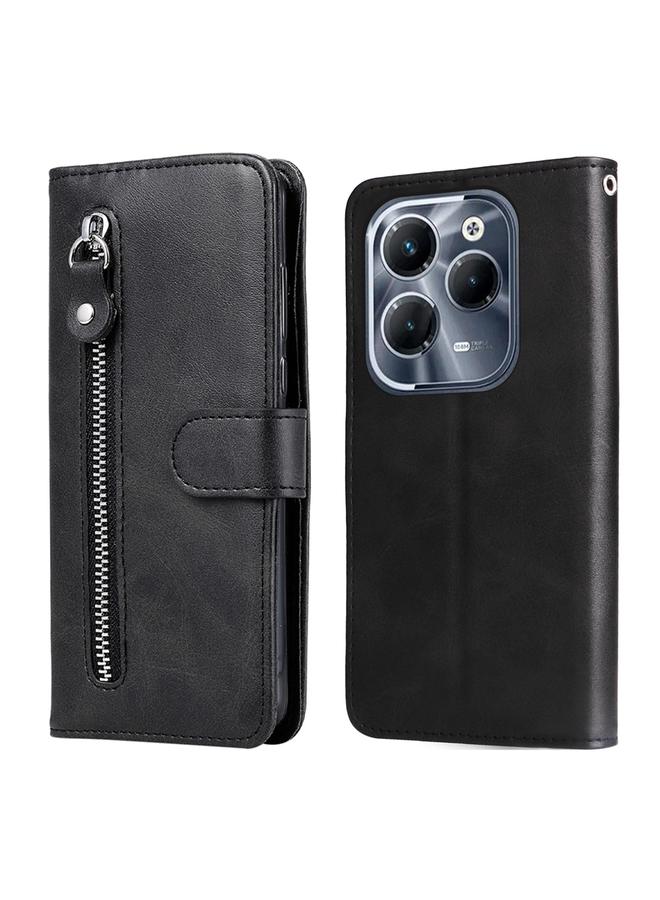 erorex Case For Infinix Hot 40 / Hot 40 Pro Fashion Calf Texture Zipper Leather Phone Case - Image 1