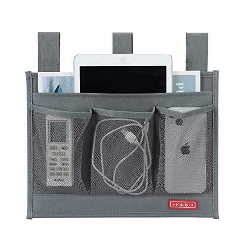 Falaku Hanging Bedside Caddy,Bedside Organizer Caddy for Bed Rails(4 Pockets-Grey) - Image 2