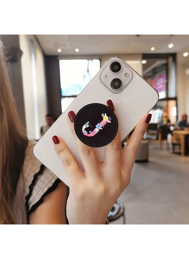 Personalized Letter K Black Folding Telescopic Mobile Phone Stand - Image 5