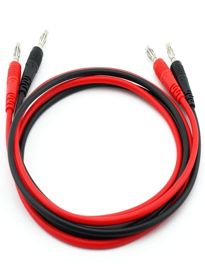 MEETOOT مجموعة كابلات اختبار موصل الموزة إلى موصل الموزة من قطعتين من MEETOOT، 15 أمبير و1 متر - Image 1