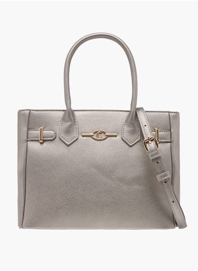 Le Confort Women Textured Tote Bag with Double Handles and Detachable Strap  - Image 1