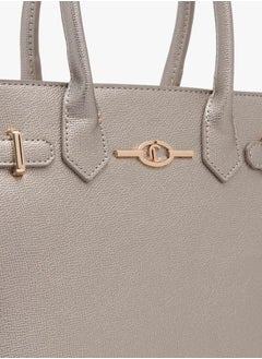 Le Confort Women Textured Tote Bag with Double Handles and Detachable Strap  - Image 4