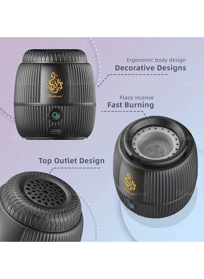 المحرقة الإلكترونية العربية السوداء شاحن عبر USB مجموعة هدايا عالية الجودة - Image 3