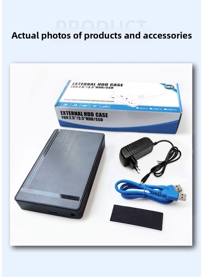 3.5inch SATA Hard Drive Box USB3.0 High-speed Transmission Tool-free Installation Hard Drive Box External Mobile Hard Drive Box-Color:U35A3.0 BlAck EuropeAn RegulAtions