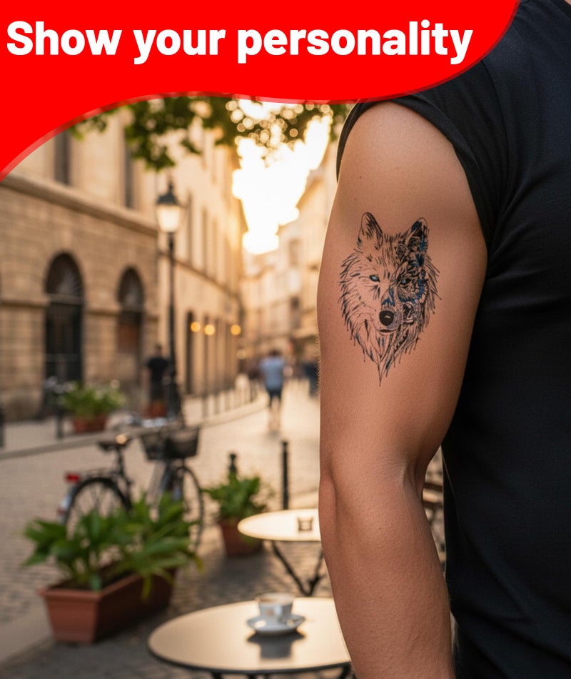 XFSAFDM 15 Sheets Semi Permanent Tattoos, Large Temporary Tattoos for Adult, Fake Sleeve Tattoos, Semi Permanent Body Arm Tattoo Stickers Waterproof Long Lasting - Image 5