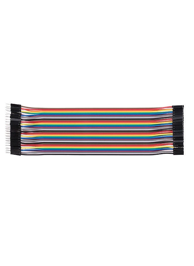 Generic - Breadboard Jumper Wires Male to Female Dupont Cable for Arduino Multicolored Ribbon Cables 40Pin 20cm - Image 1