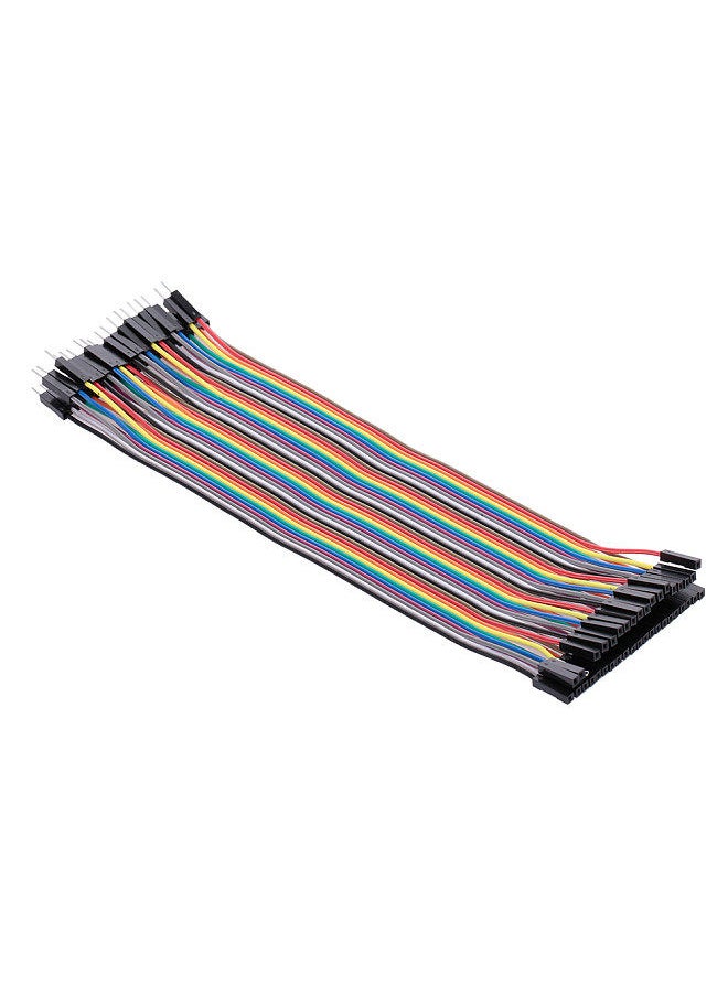 Generic - Breadboard Jumper Wires Male to Female Dupont Cable for Arduino Multicolored Ribbon Cables 40Pin 20cm - Image 1