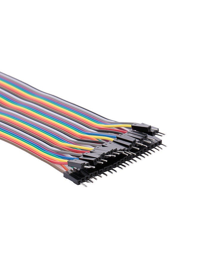 Generic - Breadboard Jumper Wires Male to Female Dupont Cable for Arduino Multicolored Ribbon Cables 40Pin 20cm - Image 1