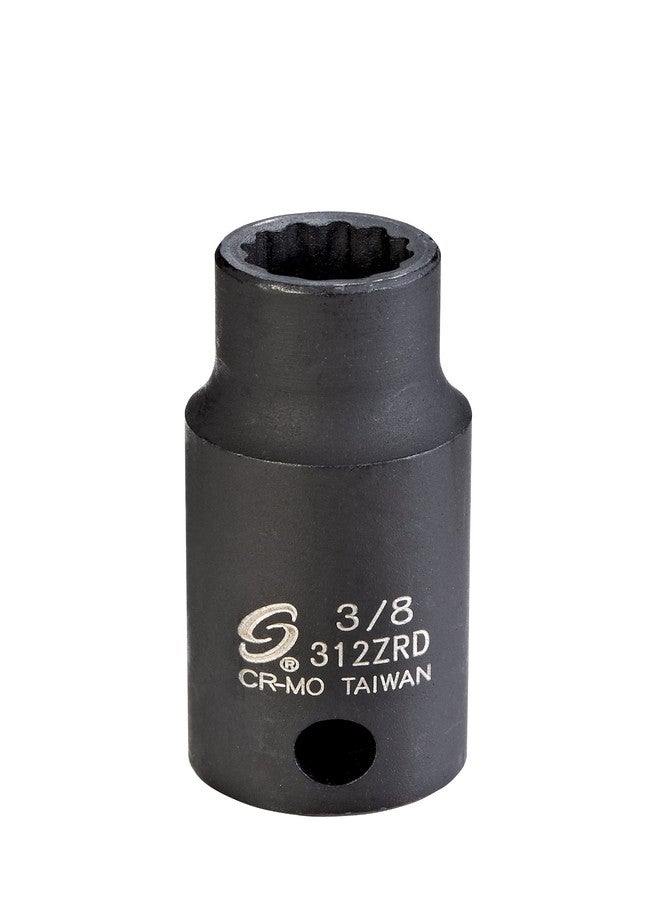 Sunex Tools Sunex 312ZRD 3/8-Inch Drive 3/8-Inch 12-Point Semi-Deep Impact Socket - Image 1