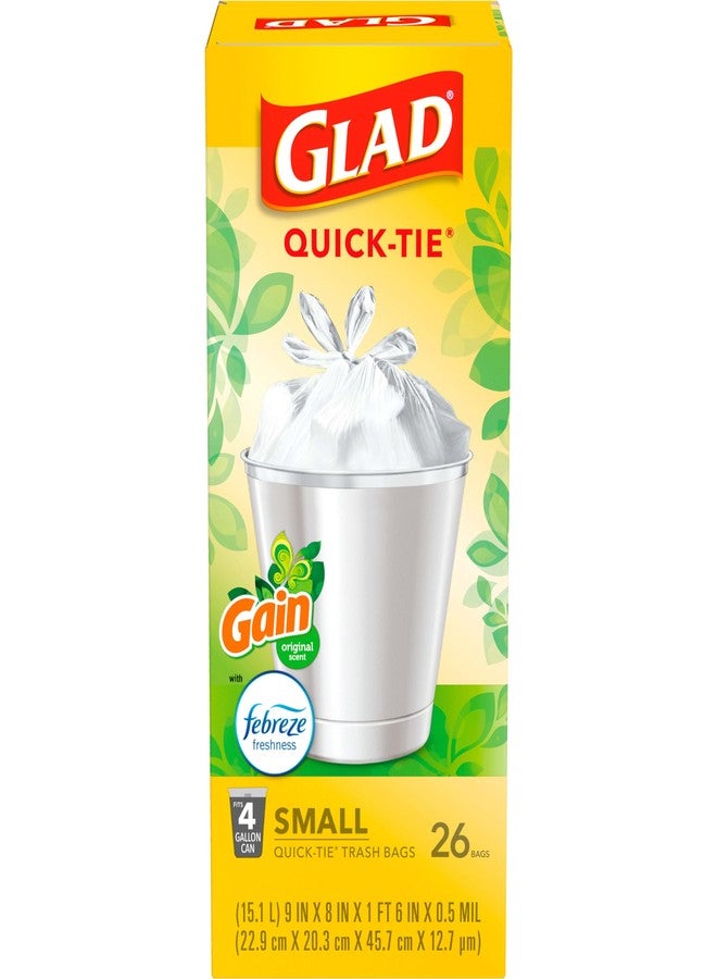 Glad Trash Bags, OdorShield Small Garbage Bags, Gain Original with Febreze Freshness, 4 Gallon, 26 Count, 26 ct - Image 5