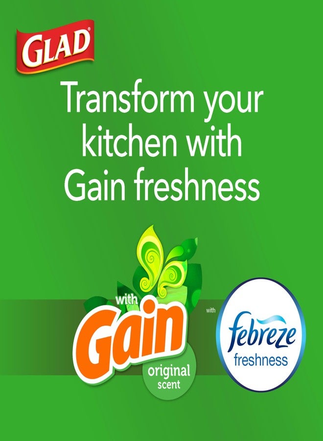 Glad Trash Bags, OdorShield Small Garbage Bags, Gain Original with Febreze Freshness, 4 Gallon, 26 Count, 26 ct - Image 2