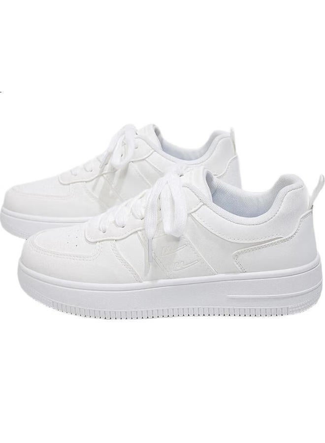 Pull Back أحذية قماشية للنساء من ووريور بأسلوب جديد يناسب جميع الأوقات بسيطة وعصرية أحذية بيضاء للسيدات 36 - Image 2