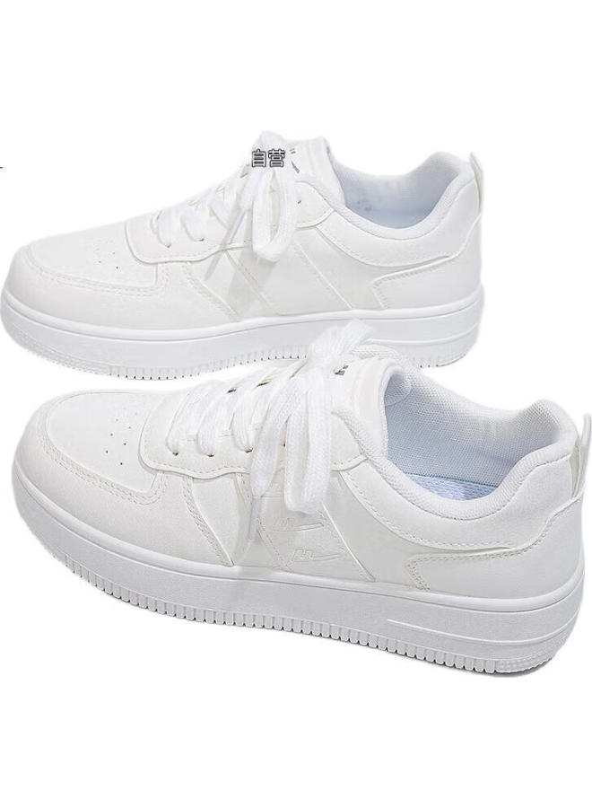 Pull Back أحذية قماشية للنساء من ووريور بأسلوب جديد يناسب جميع الأوقات بسيطة وعصرية أحذية بيضاء للسيدات 36 - Image 1