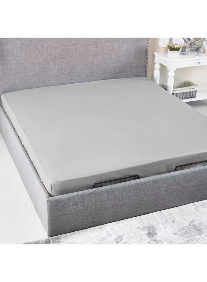 Home Box Ballina Solid Cotton Super King Fitted Sheet 200 x 33 x 200 cm