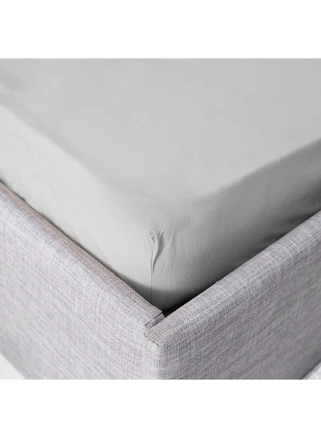 Home Box Ballina Solid Cotton Super King Fitted Sheet 200 x 33 x 200 cm