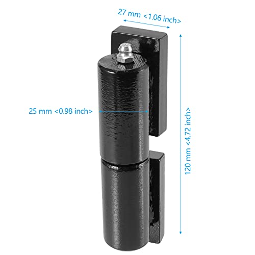 SEHOI 4 PCS 5 Inches Heavy Duty Barrel Gate Hinge, Iron Barrel Style Door Hinge, Trailer Ramp Gate Hinges for Heavy Swing Gates and Doors, 450lb Capacity, Weld On Install - Image 2