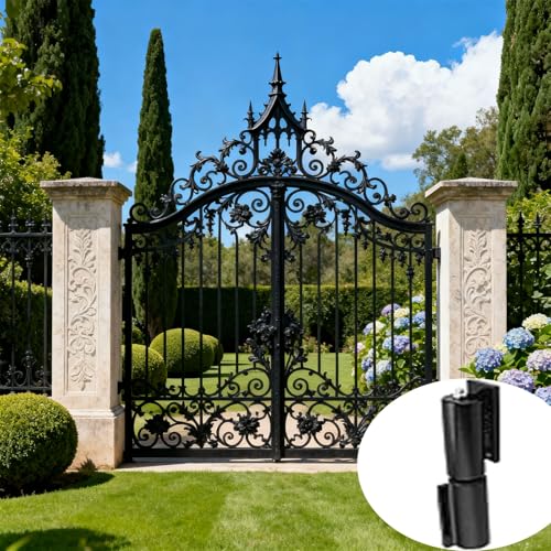 SEHOI 4 PCS 5 Inches Heavy Duty Barrel Gate Hinge, Iron Barrel Style Door Hinge, Trailer Ramp Gate Hinges for Heavy Swing Gates and Doors, 450lb Capacity, Weld On Install - Image 5