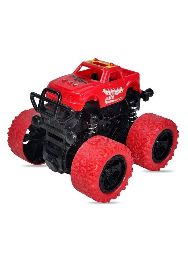 FunBlast 4Wd Monster Truck Toys Push & Go Toy Trucks Friction Power Toys4 Wheel Drive Vehicles Toy For Toddlers Children Boys Girls Kids Toys For Kids Boys1 Pcs (Red) - Image 2