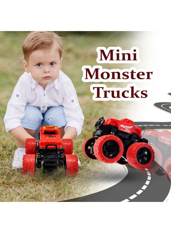 FunBlast 4Wd Monster Truck Toys Push & Go Toy Trucks Friction Power Toys4 Wheel Drive Vehicles Toy For Toddlers Children Boys Girls Kids Toys For Kids Boys1 Pcs (Red) - Image 5