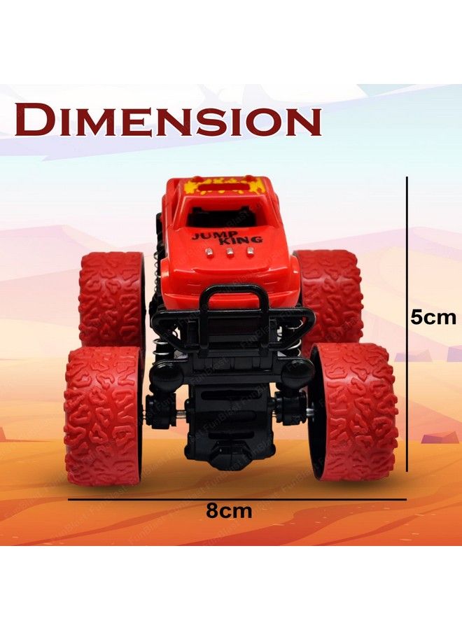 FunBlast 4Wd Monster Truck Toys Push & Go Toy Trucks Friction Power Toys4 Wheel Drive Vehicles Toy For Toddlers Children Boys Girls Kids Toys For Kids Boys1 Pcs (Red) - Image 3