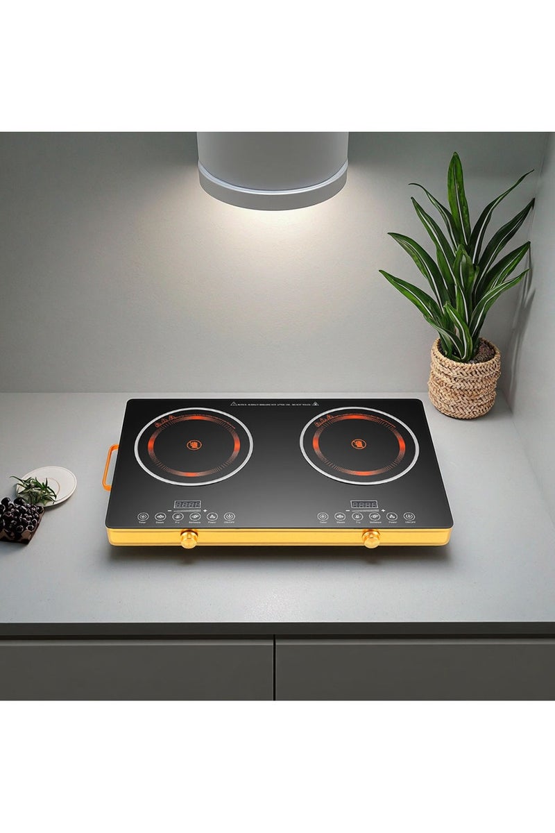 SILVER CREST Double Burners Electric Induction Cook Top Stove Touch Control Household Appliance Kitchenware for Hotels 'Keep Warm' Feature - Image 2