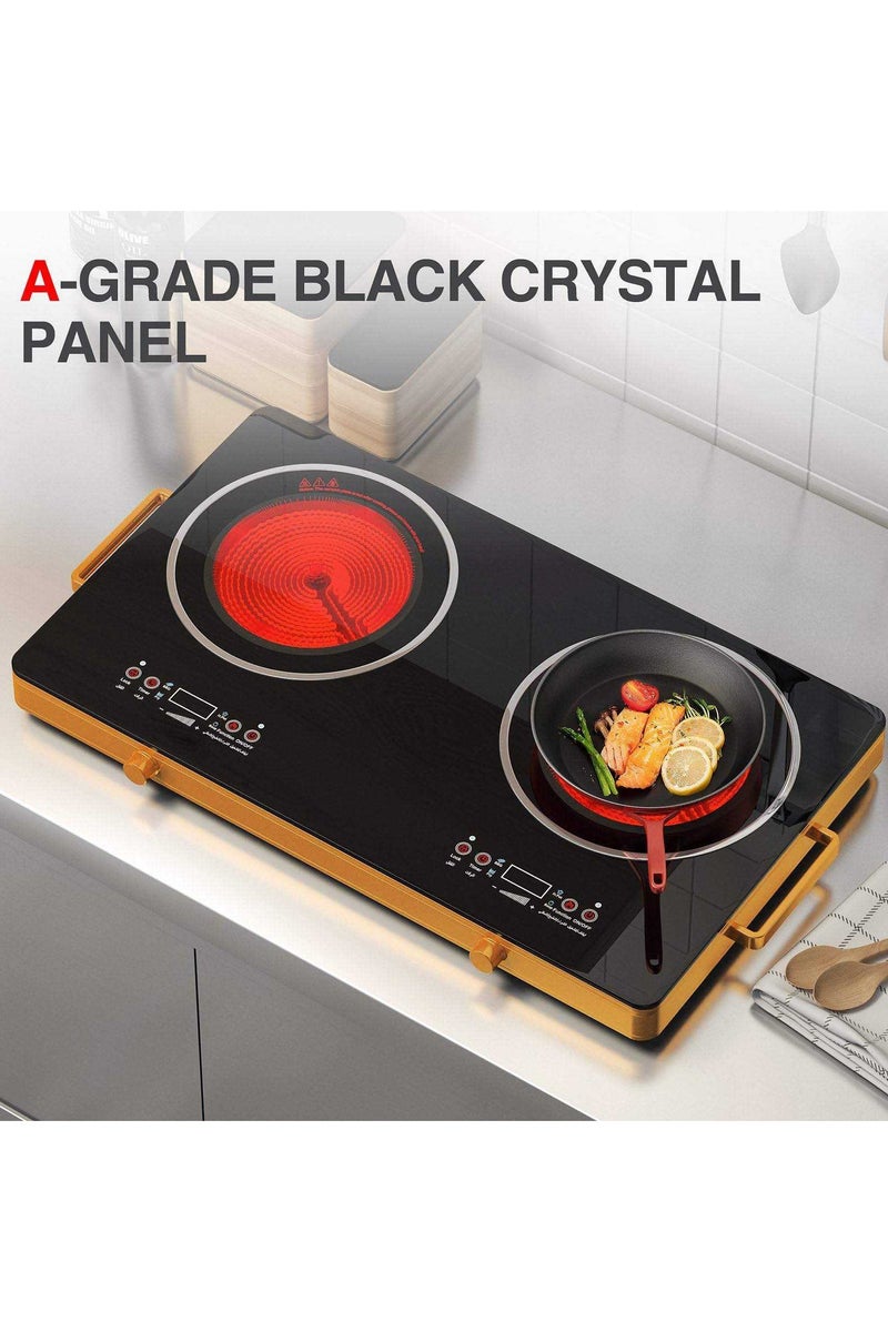 SILVER CREST Double Burners Electric Induction Cook Top Stove Touch Control Household Appliance Kitchenware for Hotels 'Keep Warm' Feature - Image 3