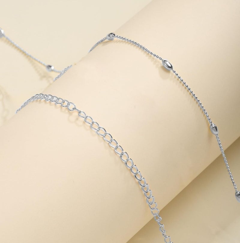 VAMA Adjustable Anti Tarnish Silver Kamarband Waist Hip Belly Body Beads Chains Kamar karddhani Kamar bandh Saree Vaddanam for Girls & Women - Image 4