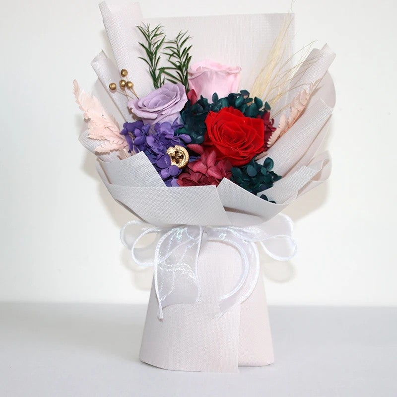 Bluejw Real Preserved Everlasting Rose – Dried Eternal Flower Bouquet with Elegant Window Gift Box, Long-Lasting Dried Plants for Graduation, Anniversary & Romantic Keepsake - Image 5