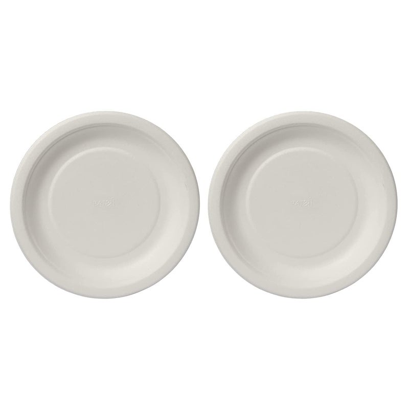 Gelmek Green Gelmek Green 100% Eco Friendly,Sugarcane Bagasse Disposable Plates, Disposable Plate for Party & Religious Function || Free bio Garbage Bag 1pc (19 x 21cm) (11 Inches, 100) 