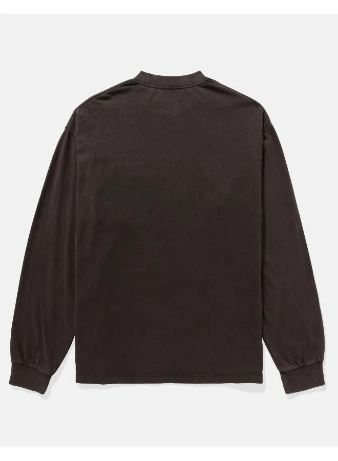 امريكان ايجل AE Oversized Long-Sleeve Heavyweight Pocket T-Shirt
